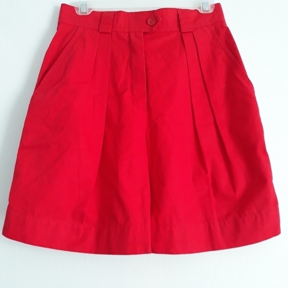 Escada by Margaretha Lay Made in Germany Cotton Red Short size 36 - Picture 1 of 13